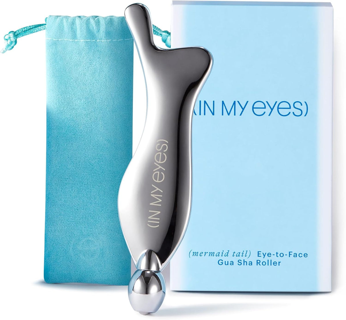 In My Eyes Gua Sha Tool for Face & Eye, Stainless Steel Gua Sha Facial Massager Tool for Reduce