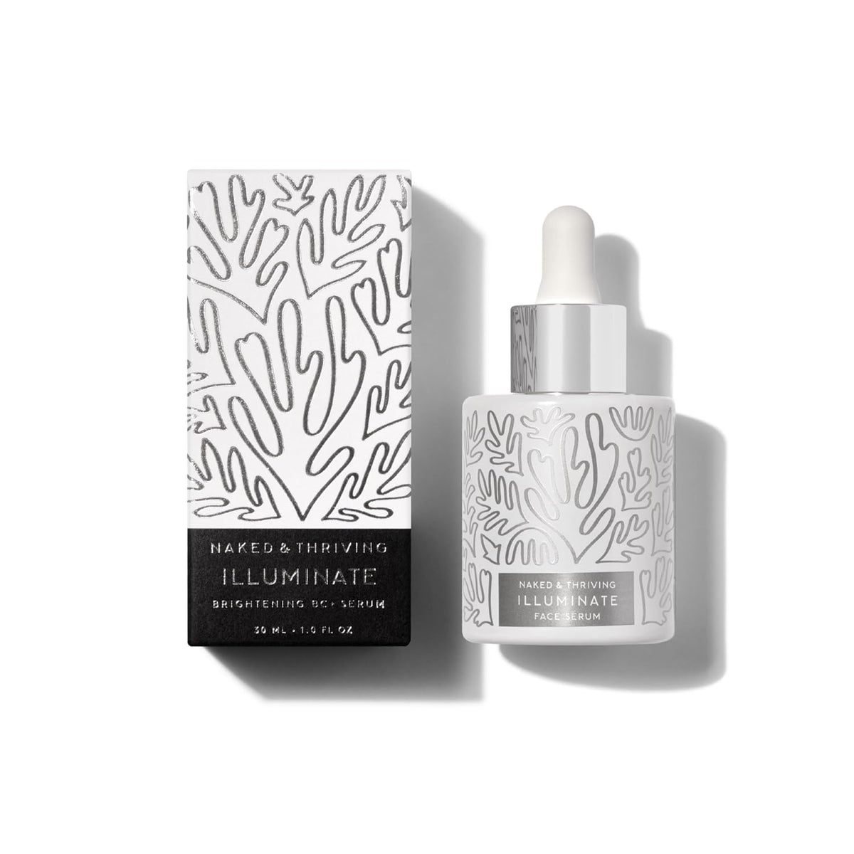 Naked & Thriving Illuminate BC+ Face Serum | Hyaluronic Acid, Vitamin C, Bakuchiol | Organic