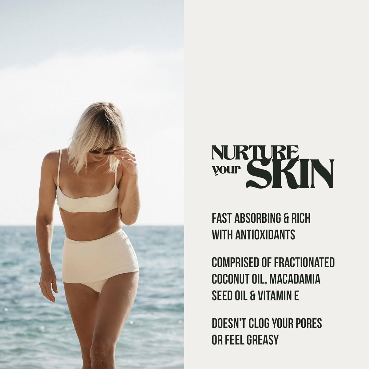 PIRETTE Dry Body Oil, Women’s Beach Inspired Hydrating Mist for Hair & Body, with Coconut Oil &