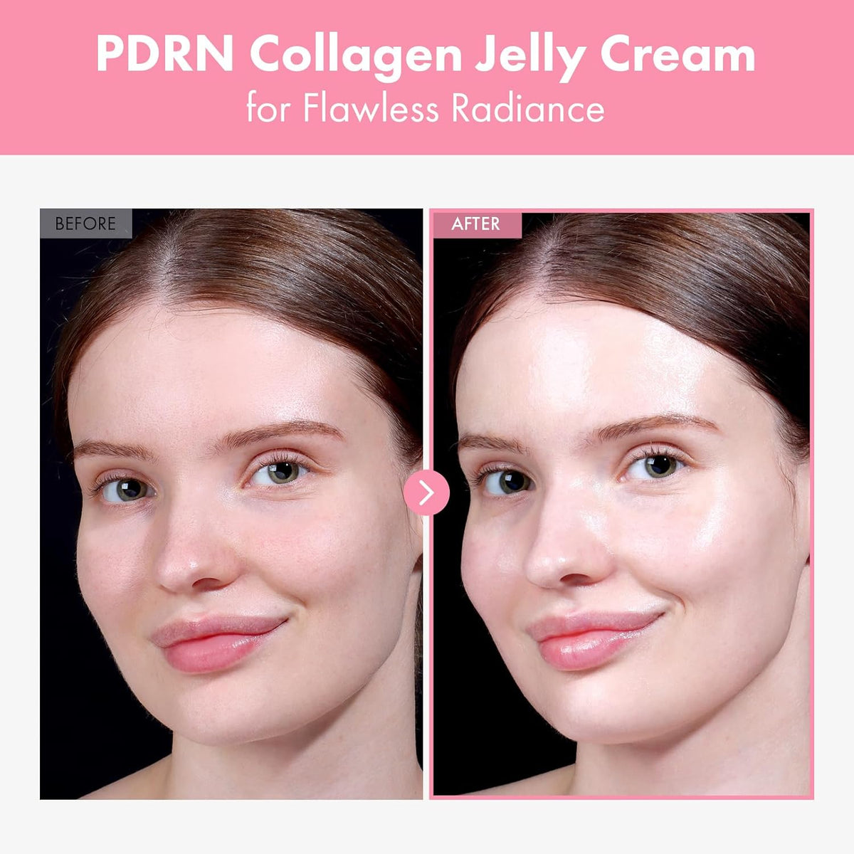 PDRN Collagen Jelly Cream, 5,000ppm Salmon DNA PDRN, Niacinamide, Hydrolyzed Collagen, Glow