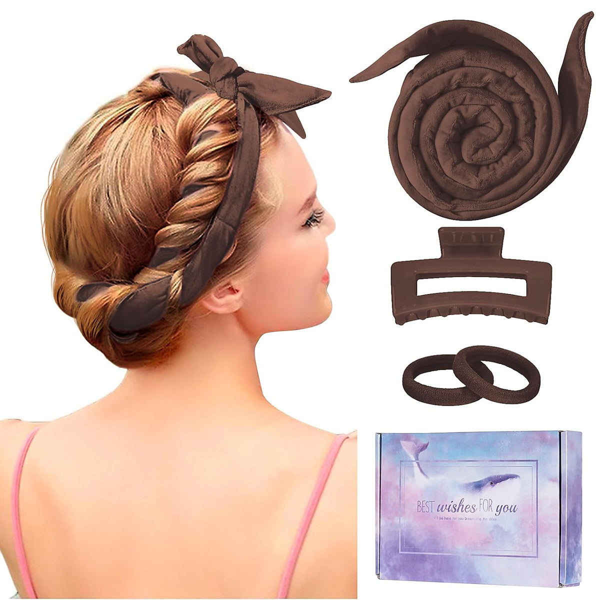 Heatless Curling Rod Headband, Upgraded 60" Extra Long Soft Hair Curlers to Sleep In, No Heat Curls