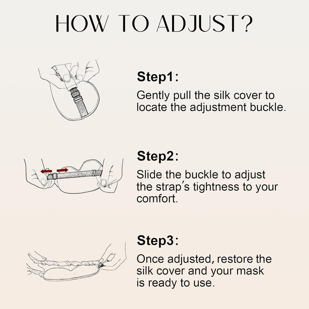 ZIMASILK Adjustable 100% 22 Momme Mulberry Silk Sleep Mask for Sleeping, Filled with Premium
