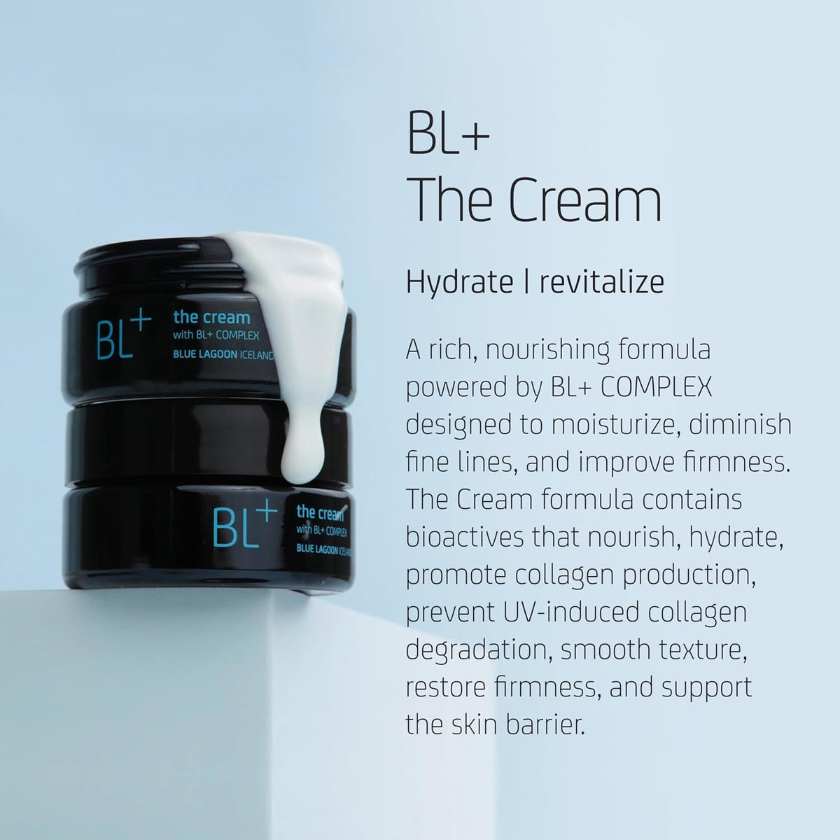 Blue Lagoon - BL+ The Cream Whipped Facial Moisturizer | Sustainable, Bioactive Luxury Skincare
