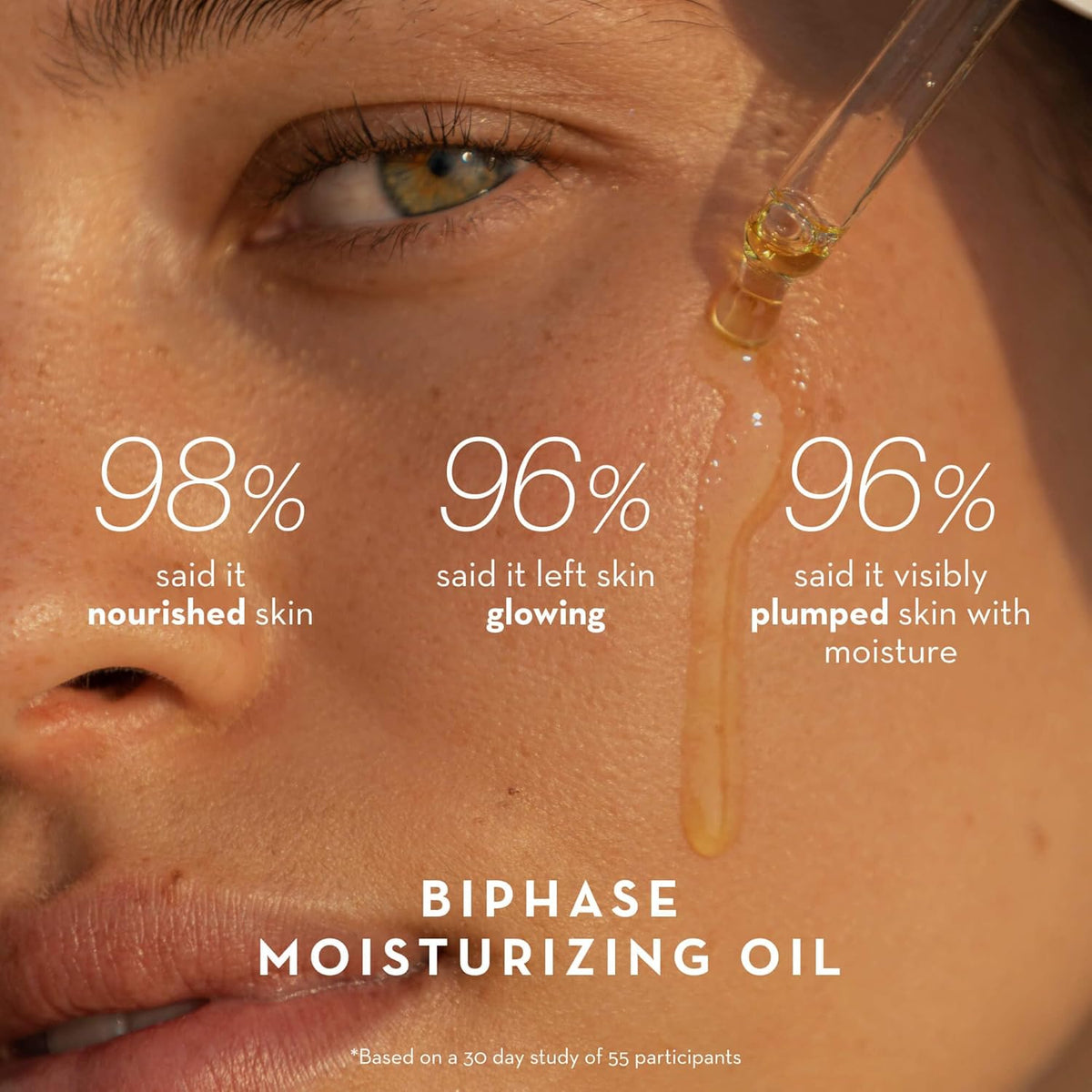 Furtuna Skin Biphase Moisturizing Oil - Hydrating, Plumping & Protecting Face, Neck, and Decollete