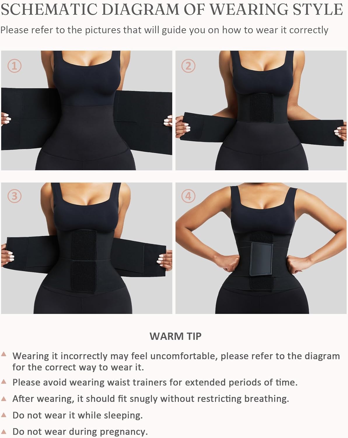 FeelinGirl Waist Trainer Long Torso Waist Cincher Trimmer Ab Belt Tummy Control Body Shaper Triple