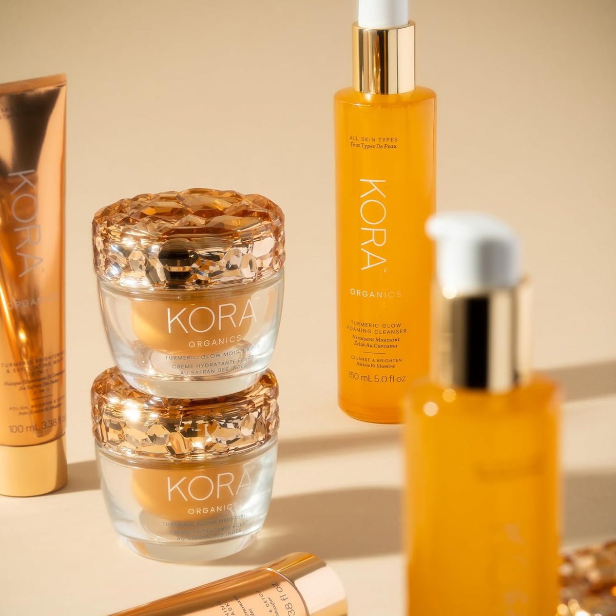 KORA Organics Turmeric Glow Moisturizer, Hydrate and Illuminate, Certified Organic, Cruelty Free