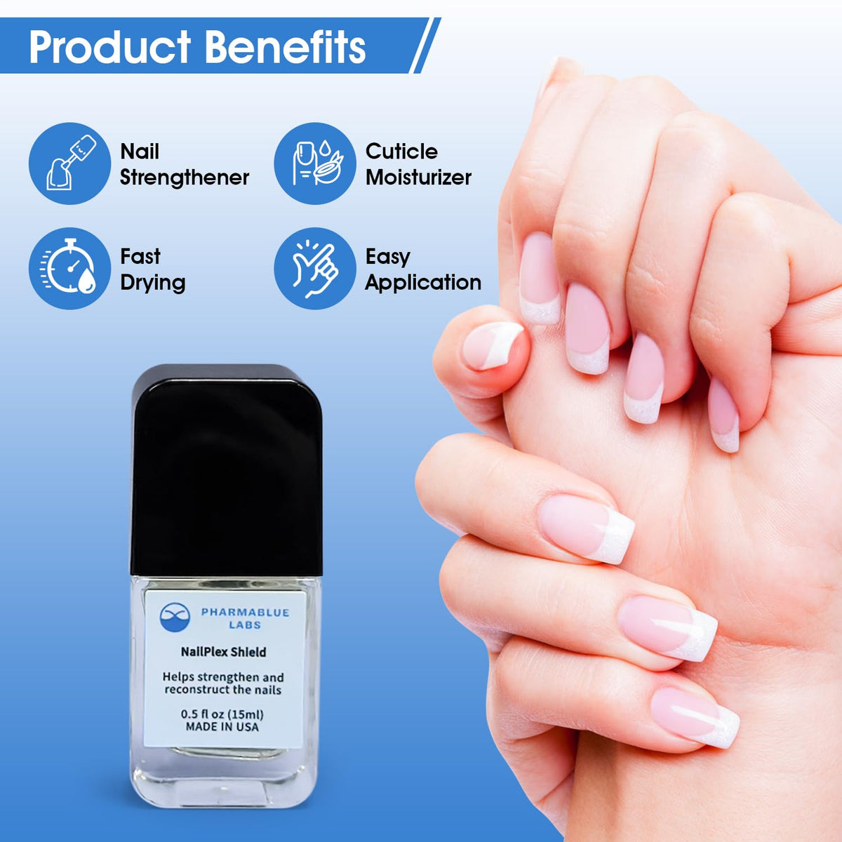NailPlex Shield Nail Stregthener for Damaged Nails Nail Repair Advanced Formula Cuticle Serum
