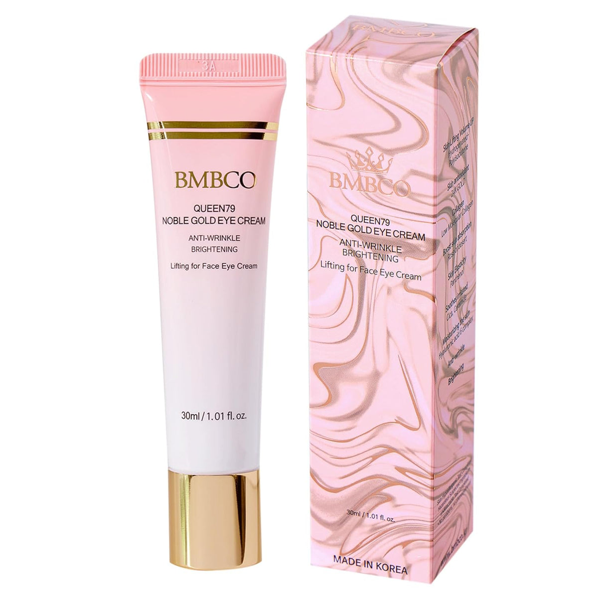 BMBCO 24K Gold Eye Cream – Dark Circle & Wrinkle Treatment, Hydrating & Brightening Under Eye Care