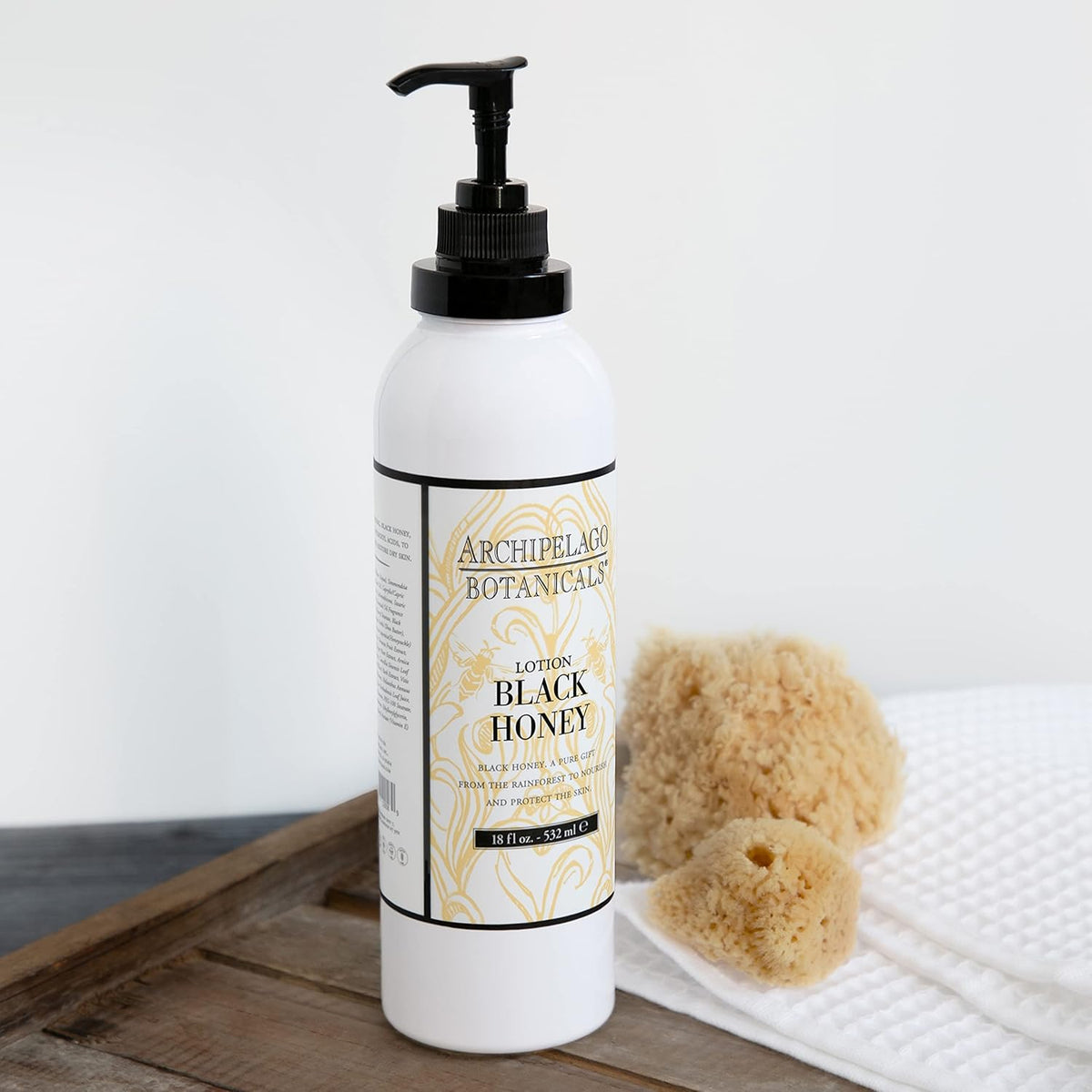 Archipelago Botanicals Black Honey Lotion, Hydrating Body Lotion for Dry Skin, Nourished and