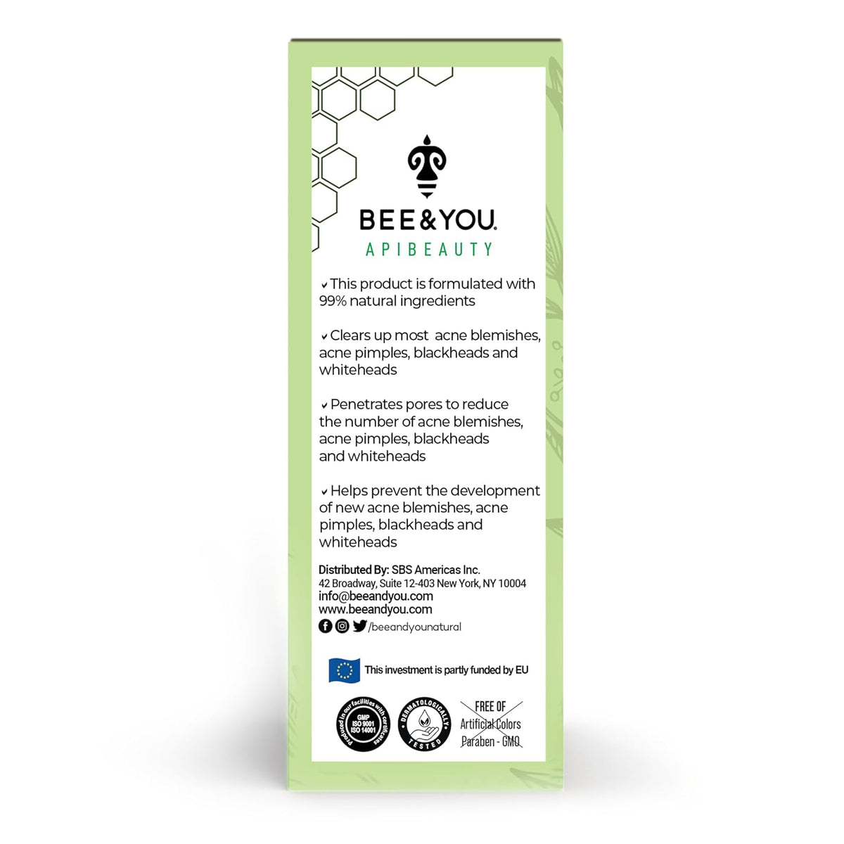 BEE and YOU Acne Treatment with Salicylic Acid, Bee Venom and 100% Natural Propolis Extract Acne