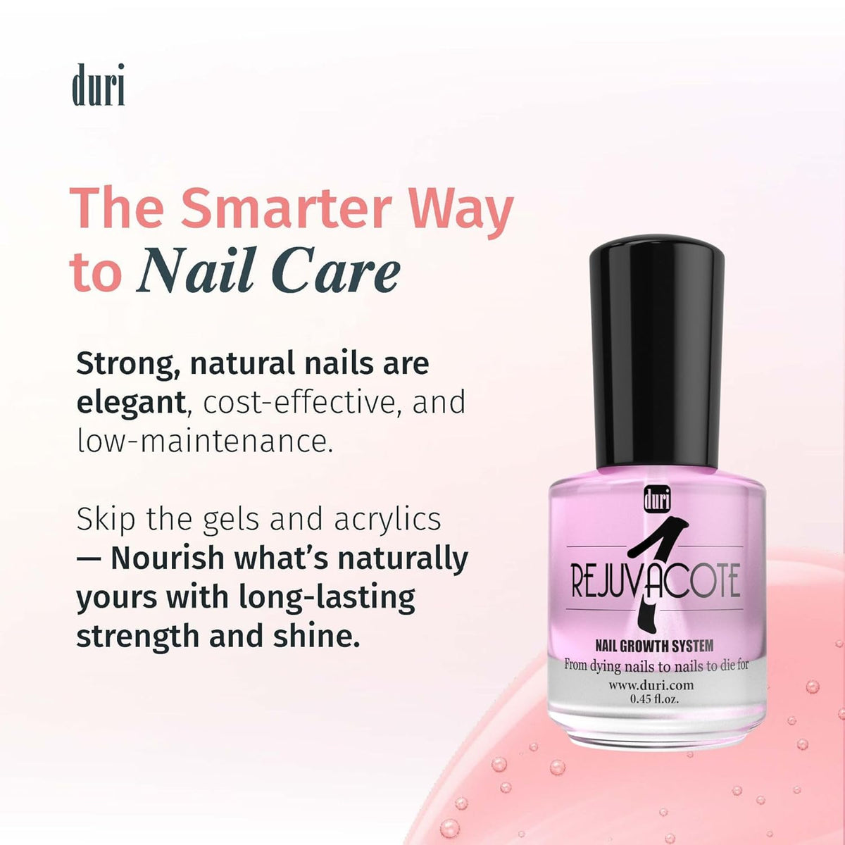 duri Rejuvacote 1 Original Maximum Strength Nail Growth System Base, Top Coat - Nails Hardening