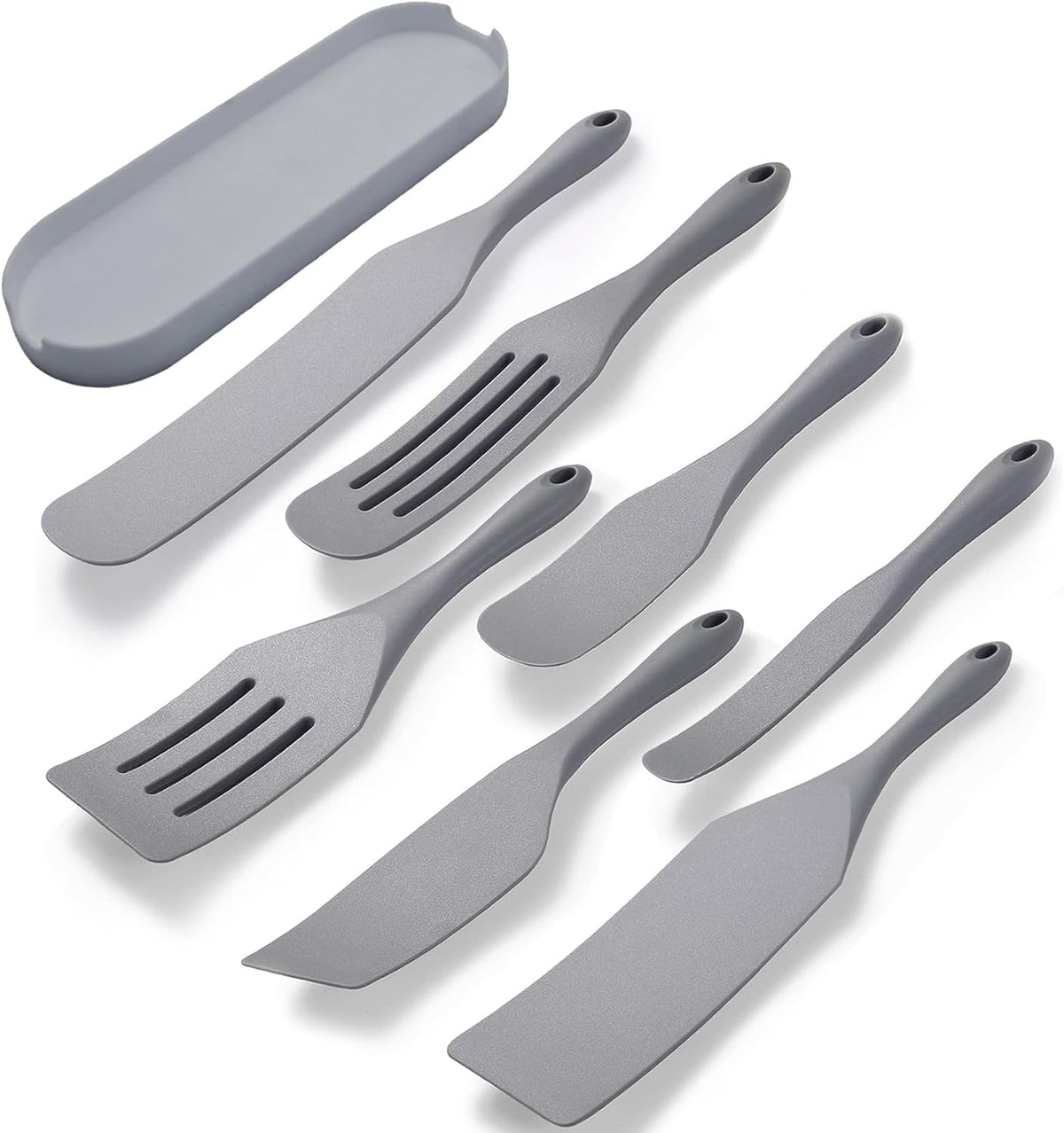 Tongjude Silicone Spurtle Set, Silicone Spatula Set, Heat Resistant Cooking Utensil for Nonstick