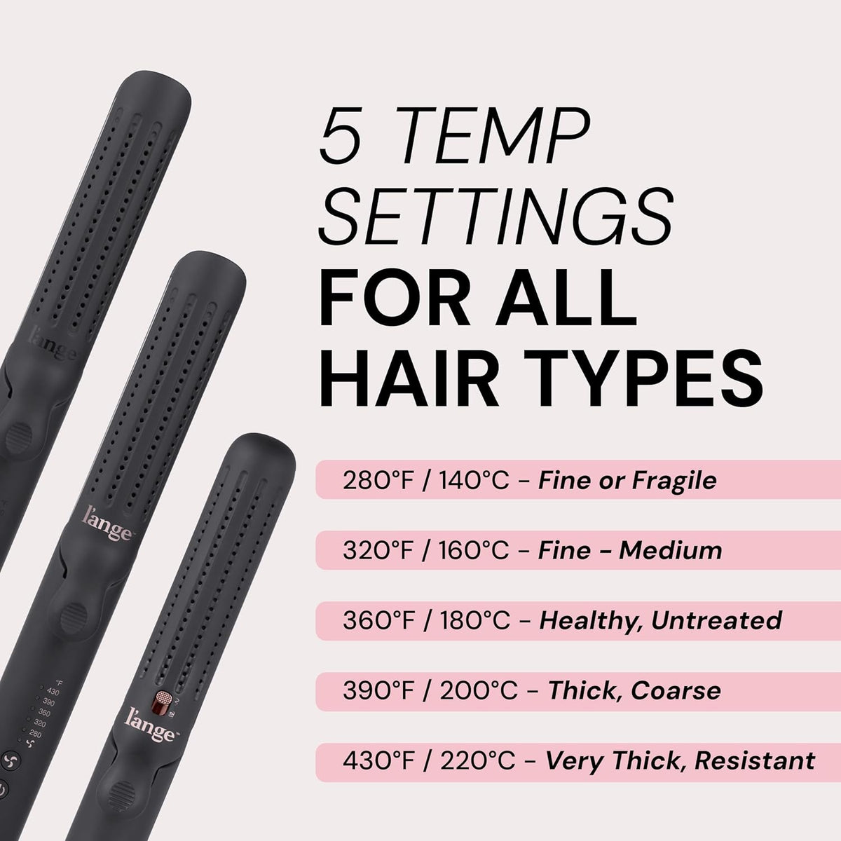 L'ANGE HAIR Le Duo Grande 360° Airflow Styler | 2-in-1 Curling Wand & Titanium Flat Iron