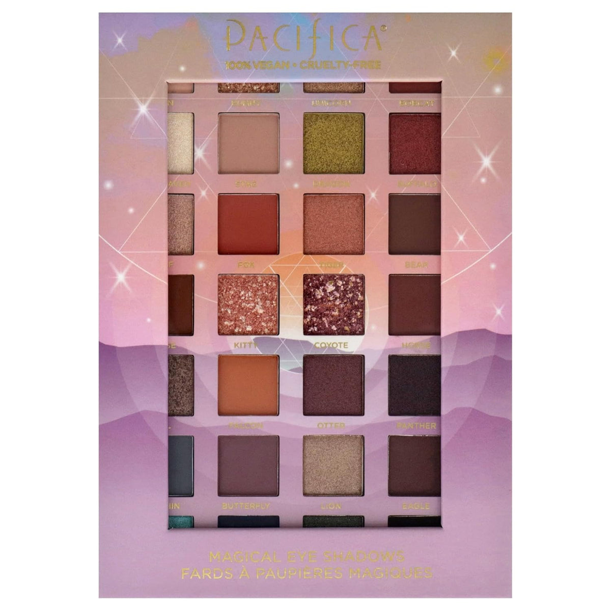 Pacifica Eyeshadow Palette – Animal Magic with Colorful Blendable Shades, Highly Pigmented Mineral