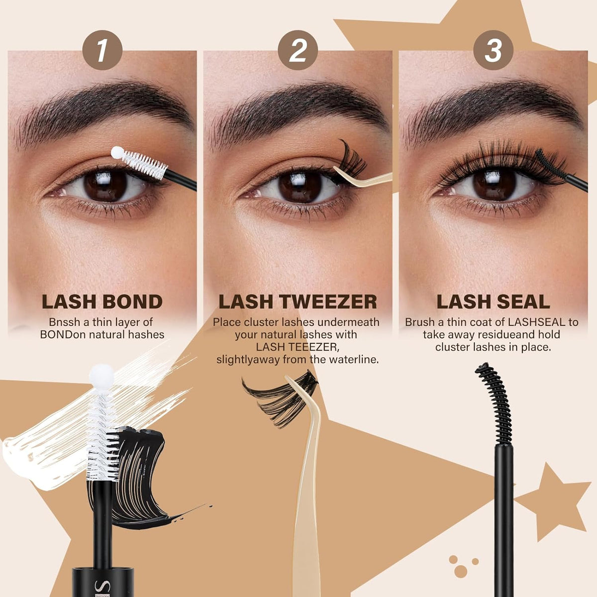 DIY Lash Extension Kit Lash Clusters Kit 40D+50D D Curl Individual Lashes Eyelash Extension Kit 280