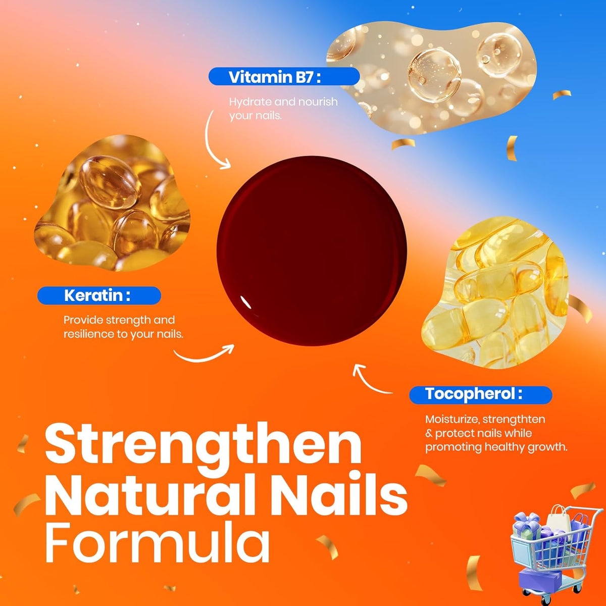Beetles Fall Nail Polish Set P180, 6 Color Red Yellow Green Quick Air Dry Nail Polish, Natural Nail
