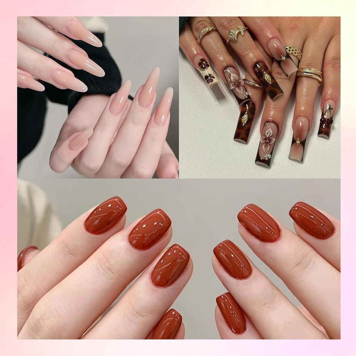 Super Acrylic Powder 28g: 3Pcs Large Capacity Imperial Topaz Carnelian Nail Polymer for 3D Art