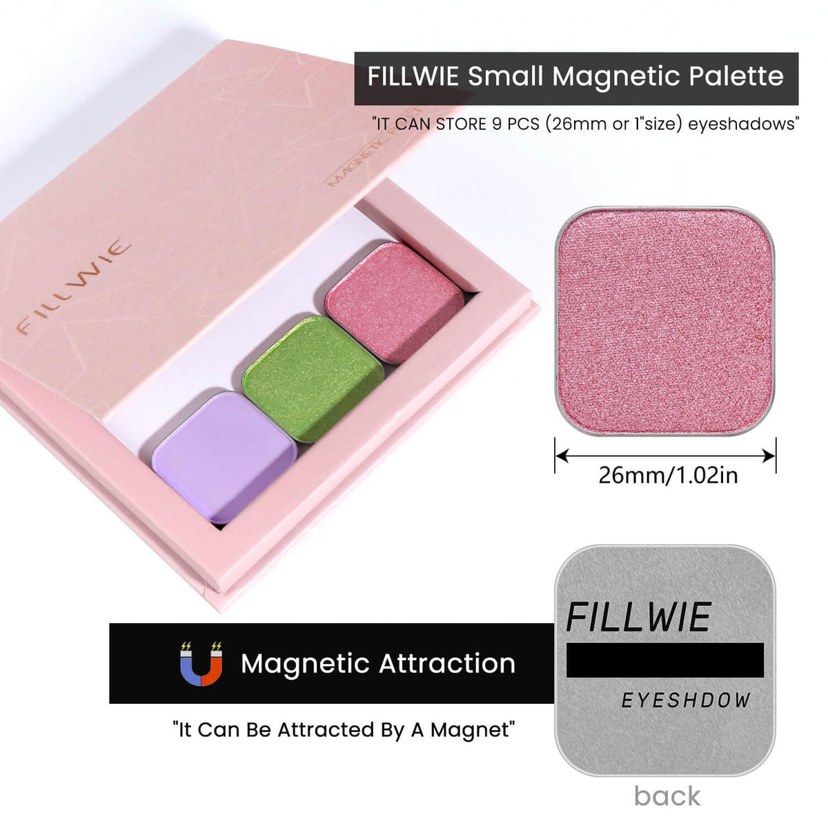 3-Color Eyeshadow Combo Pack – Matte & Shimmer Neutral Shades,Powder, Highly Pigmented