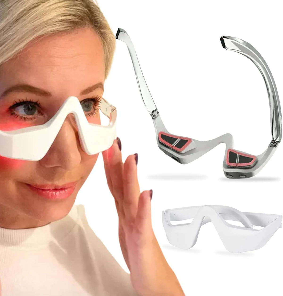 EyeLift Under-Eye Skincare Tool with Red LED & Microcurrent Support | Compact Facial Device for a