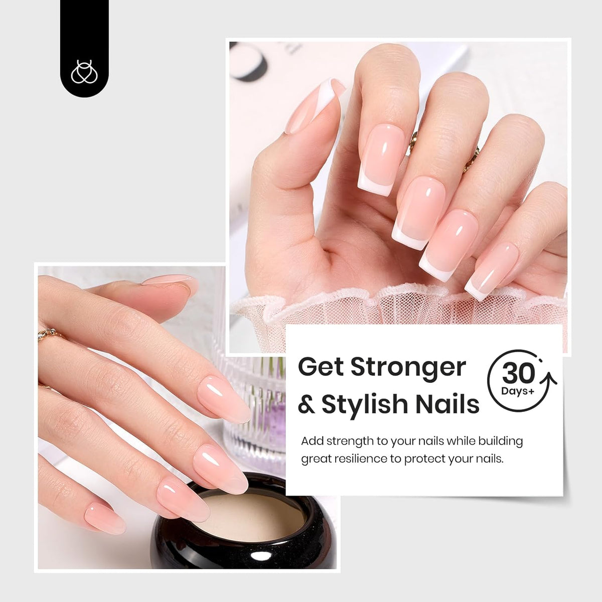 Beetles Builder Gel for Nails 7-in-1 Clear Builder Nail Gel Kit for Nail Extension Strengthening