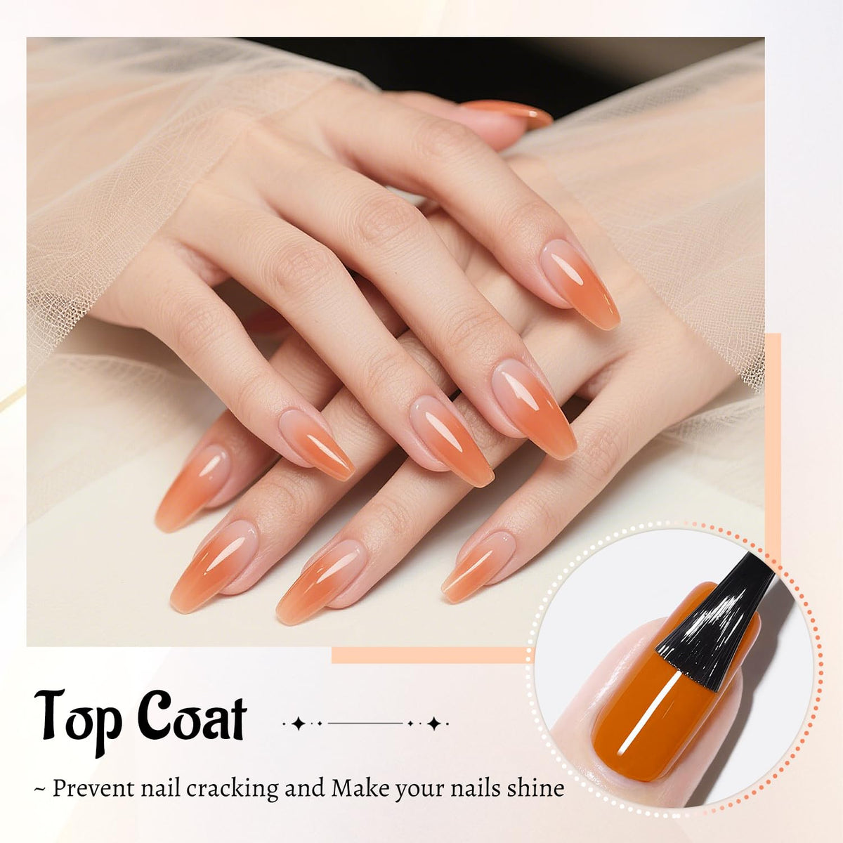 JODSONE 4 Bottle 10ML Nail Primer Base Coat Top Coat and Builder Gel Glossy Durable Long Lasting