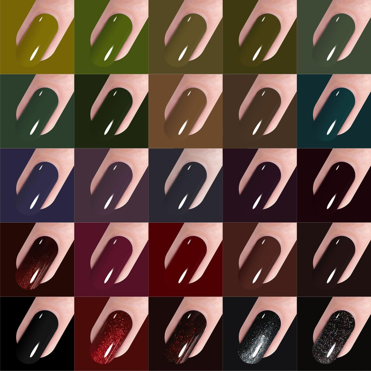 Vishine 48PCS Gel Nail Polish Kit with UV Light include 45 Colors Gel Polish Nail Kit Soak Off Base