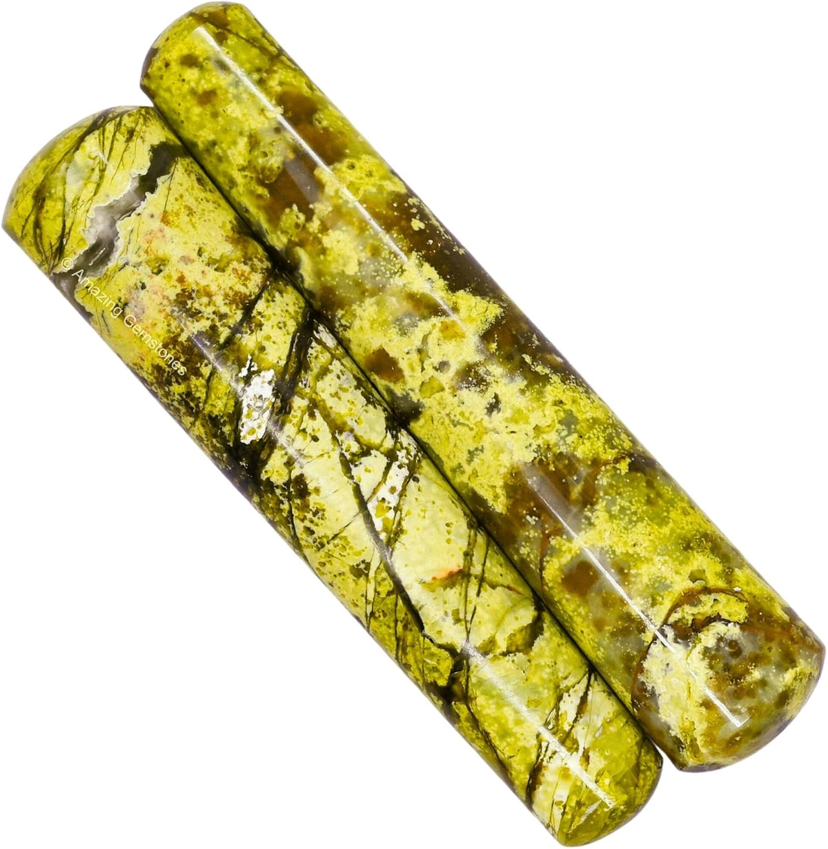 Amazing Gemstone Green Opal Crystal Wand Massage Stick - Pelvic Wand Gua Sha for Adults - Crystals