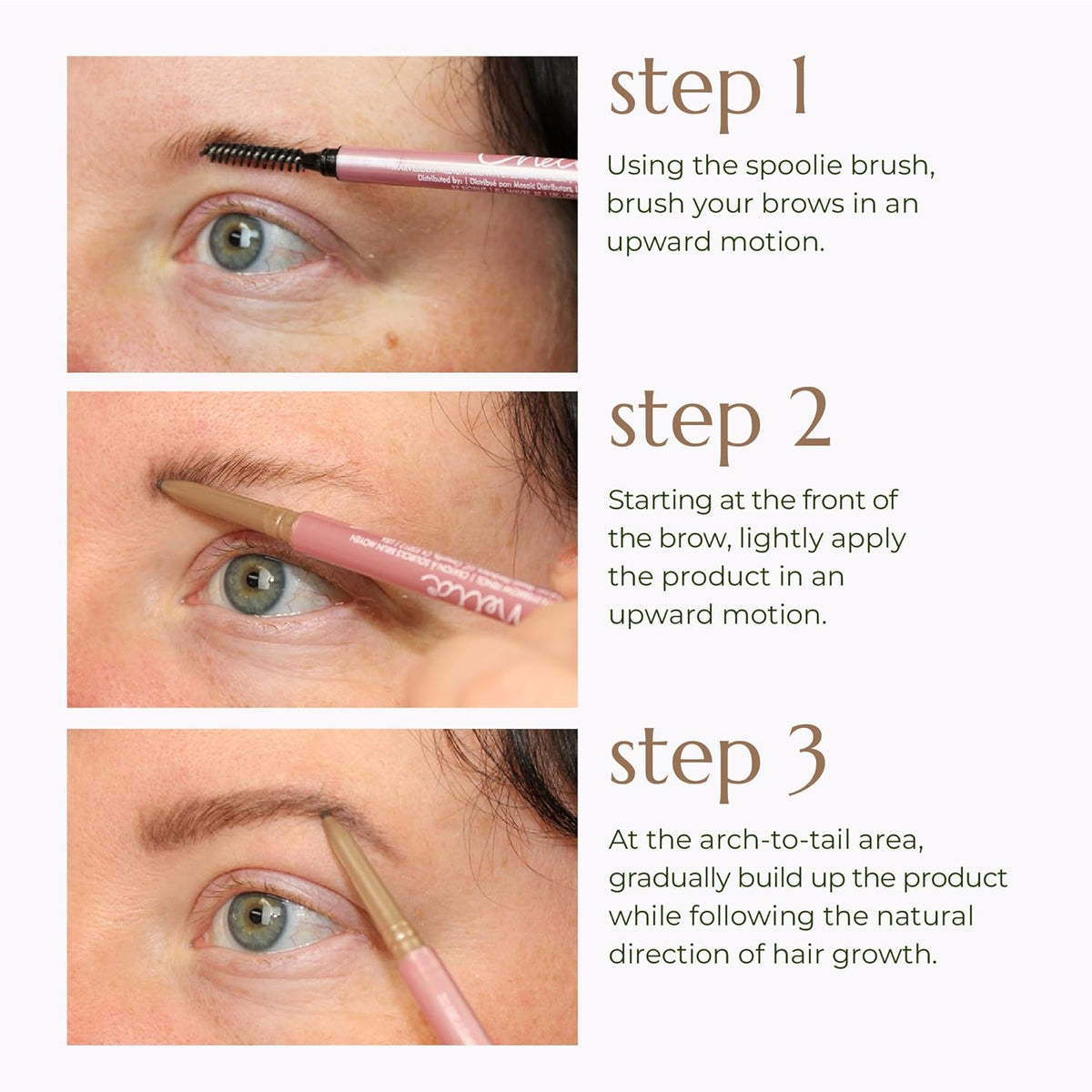 Chella Eyebrow Pencil – Easy-to-Use Brow Definer for Shaping, Filling & Blending – Long-Wear Ebony