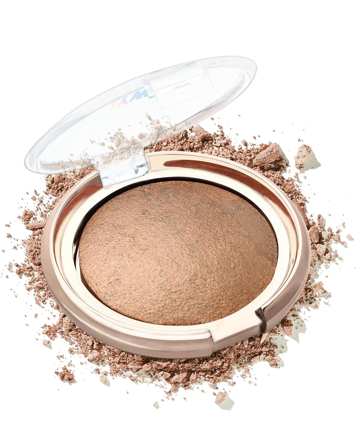 Baked Powder Blush, Glow Marbleized Blusher Powder Palette,Lightweight Shimmery face Blush for