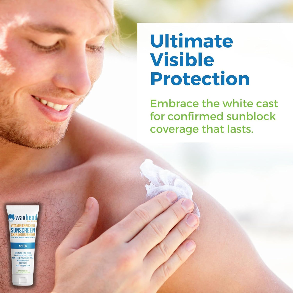 Waxhead Non-Nano Zinc Oxide Sunscreen, EWG Sunscreen with Zinc Oxide for Face + Body, Mineral