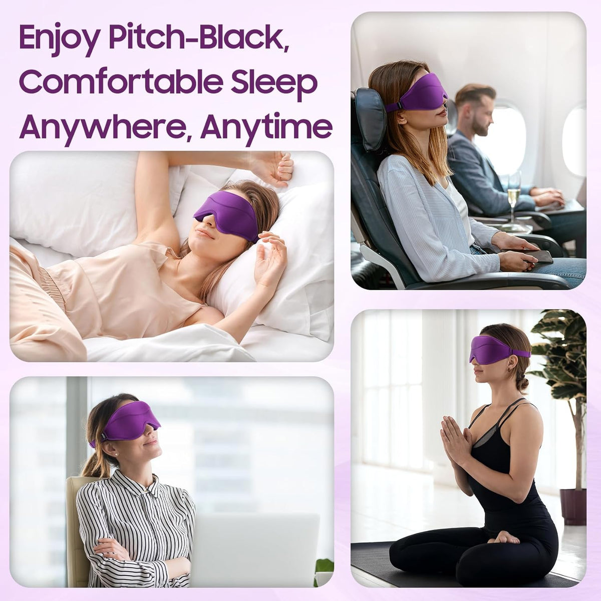 Sleep Mask - Total Blackout 3D Sleeping Mask, Super Lightweight & Silky Soft Eye Mask for Sleeping