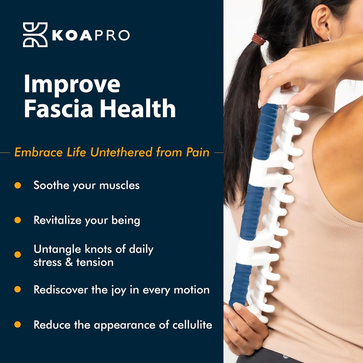 KOAPRO Facia Blaster Tool for Cellulite - Full Body Back and Neck Massager for Pain Relief, Deep