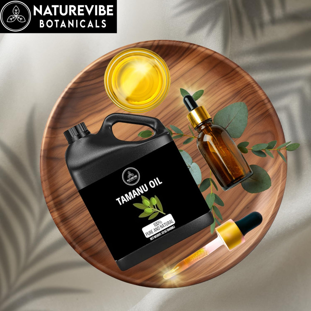 Naturevibe Botanicals Tamanu Oil 32 Ounces | 100% Pure and Natural | Great for Skin Care and Hair