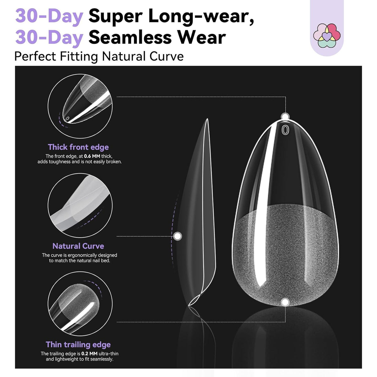 SAVILAND Pro Gel Nail Kit with Drill: Short Almond Tips 12 Sizes Gel Nail X Kit 500 PCS Strong Nail