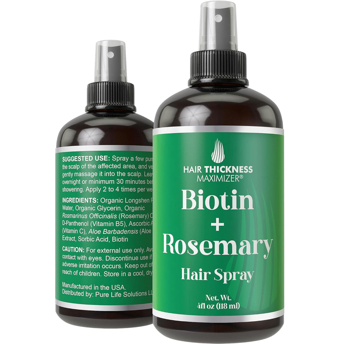 Biotin + Rosemary Oil Spray For Hair Growth. Vegan Leave In Conditioner For Women, Men. Strengthens