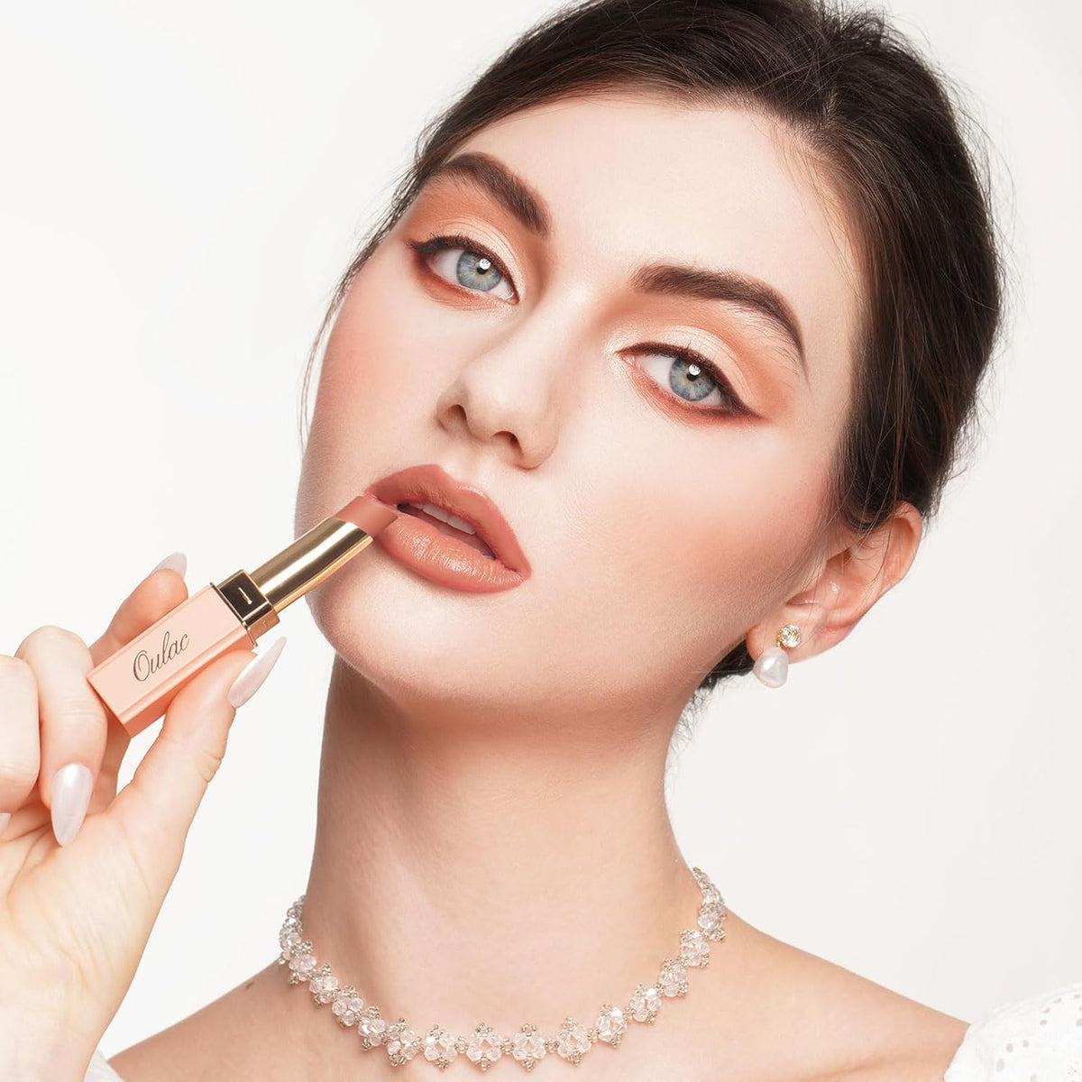 Oulac Brown Lipsticks for Women, Orange Matte Lip Stick, Full Coverage Lip Color, Satin Matte
