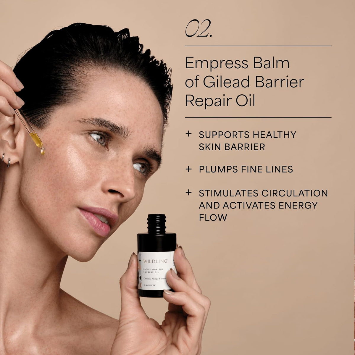 WILDLING Empress Facial Gua Sha Set I Facial Massage Tool + Facial Toner + Facial Oil to Lift