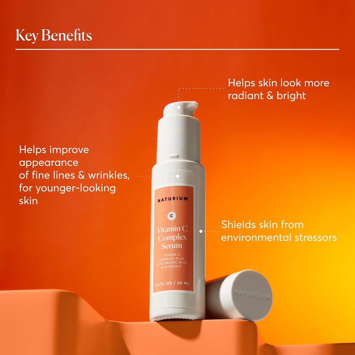 Naturium Vitamin C Complex Face Serum, Anti-Aging Facial Treatment with Hyaluronic Acid & Vitamin