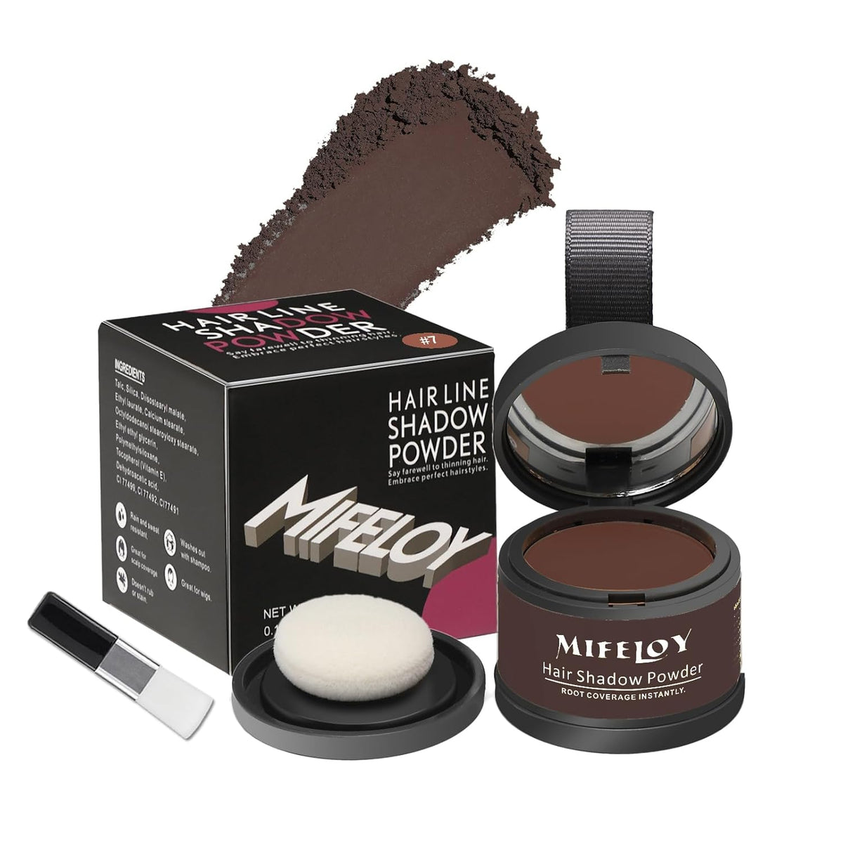 Root Touch Up Powder, Instantly Gray Hair Cover Up, Women Color Root Coverage Shadow Powder for
