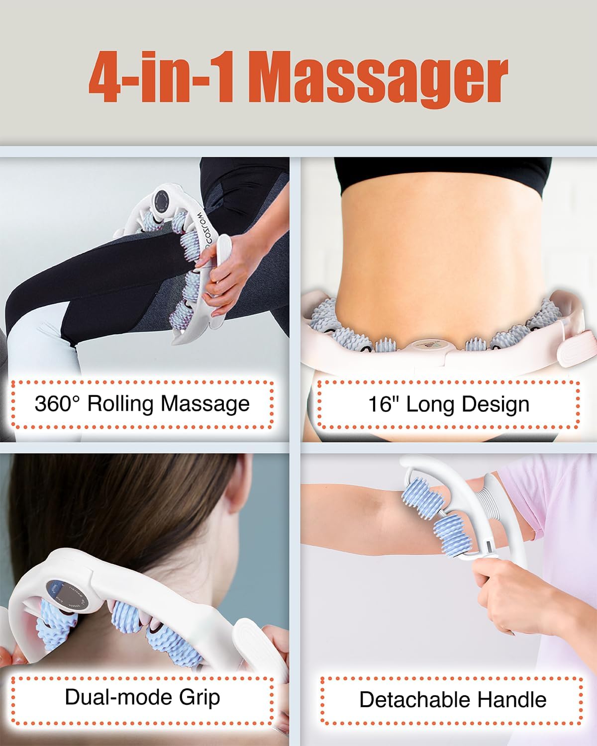 Anti Cellulite Roller & Lymphatic Drainage Massager | Fascia Blaster for Contoured & Smoother Skin