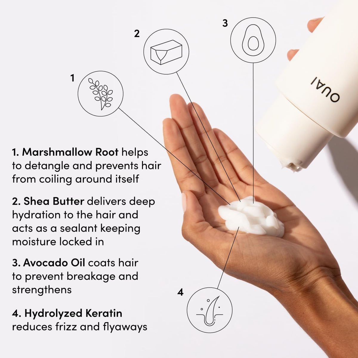 OUAI Thick Hair Shampoo & Conditioner Set, Travel Size - Moisturizing Shampoo & Conditioner - With