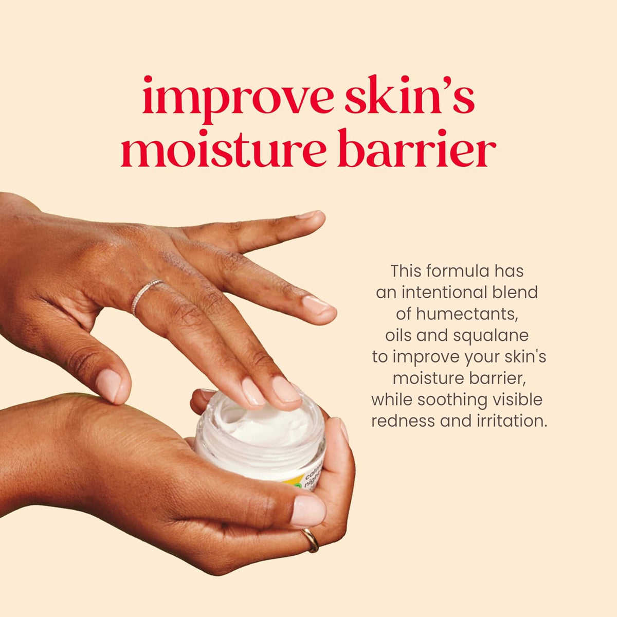 Burt's Bees Calming Night Cream With Aloe and Rice Milk, Face Moisturizer For Sensitive Skin