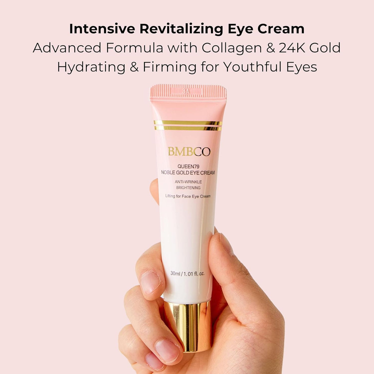 BMBCO 24K Gold Eye Cream – Dark Circle & Wrinkle Treatment, Hydrating & Brightening Under Eye Care