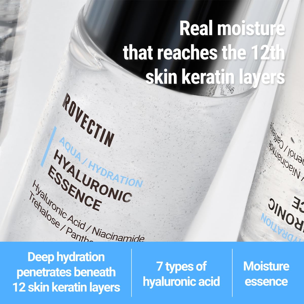 ROVECTIN Aqua Hyaluronic Essence (Activating Treatment Lotion) - 7 Layers Hyaluronic Acid Facial
