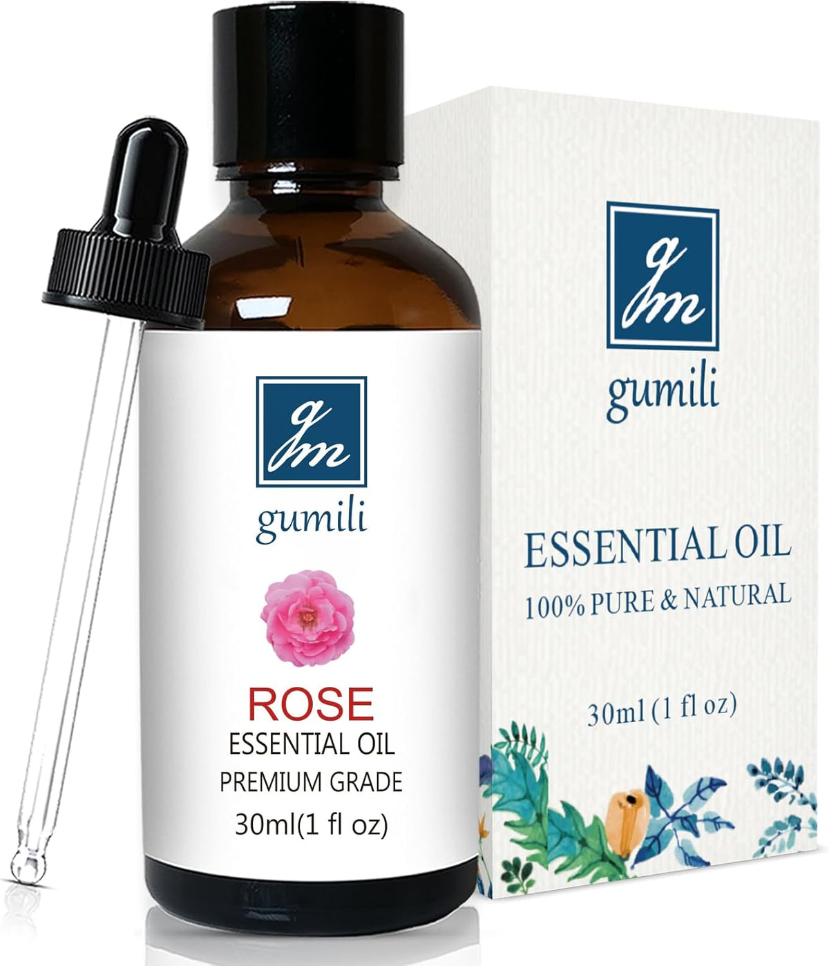 Rose Essential Oil, Home Fragrance Scent Oil for Diffuser, Skin, Hair, Candle, Soap, Dryer Balls