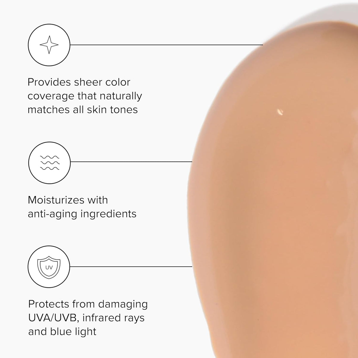 DRMTLGY Anti-Aging Tinted Moisturizer with SPF 46. Universal Tint. All-In-One Light Coverage Dewy