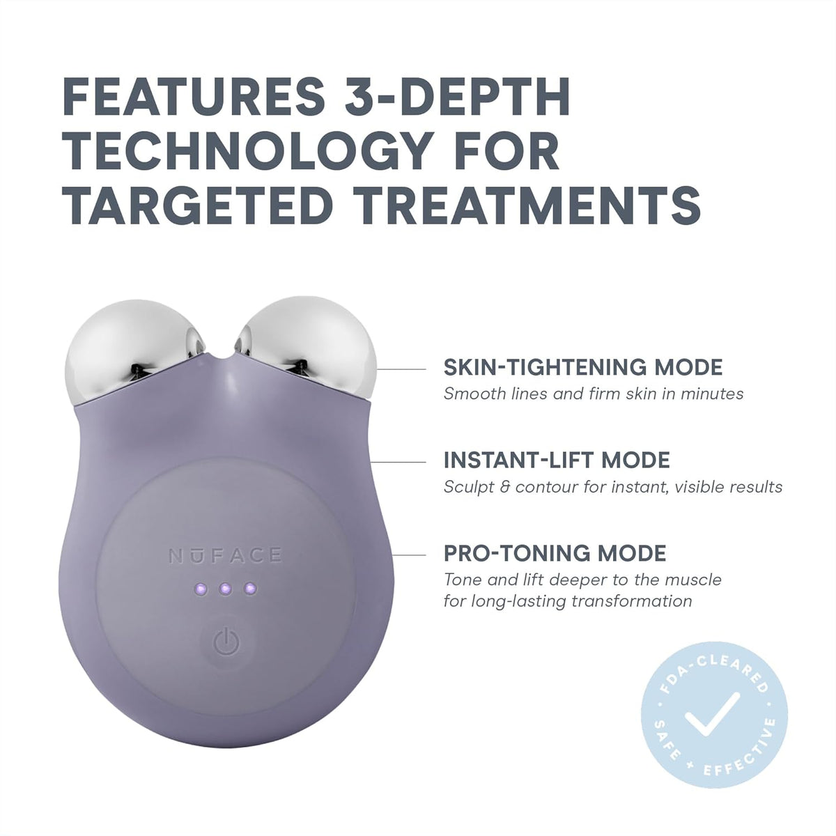 NuFACE MINI+ Microcurrent Facial Device Kit - FDA Cleared Face Sculpting & Skin Tightening Device