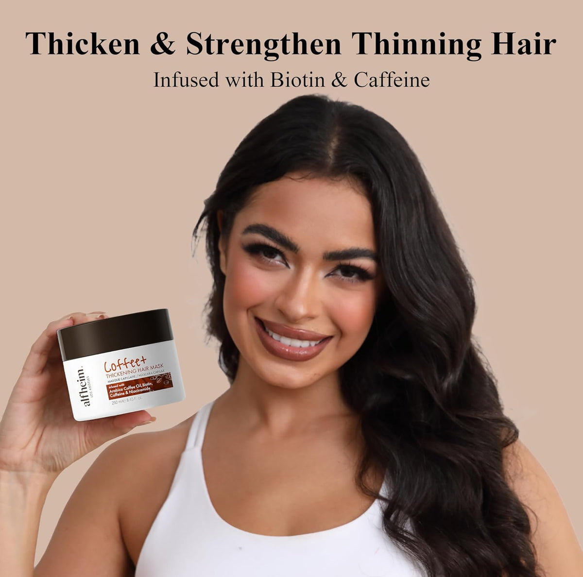 Alfheim Coffee+ Thickening Hair Mask | Biotin & Caffeine for Fine & Thinning Hair | Deep