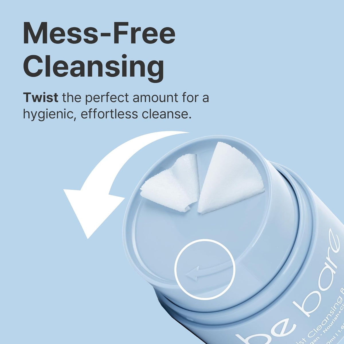 Bebare Twist Cleansing Balm with Hygienic Twist Dispenser: Cleanser for Heavy Makeup Removal