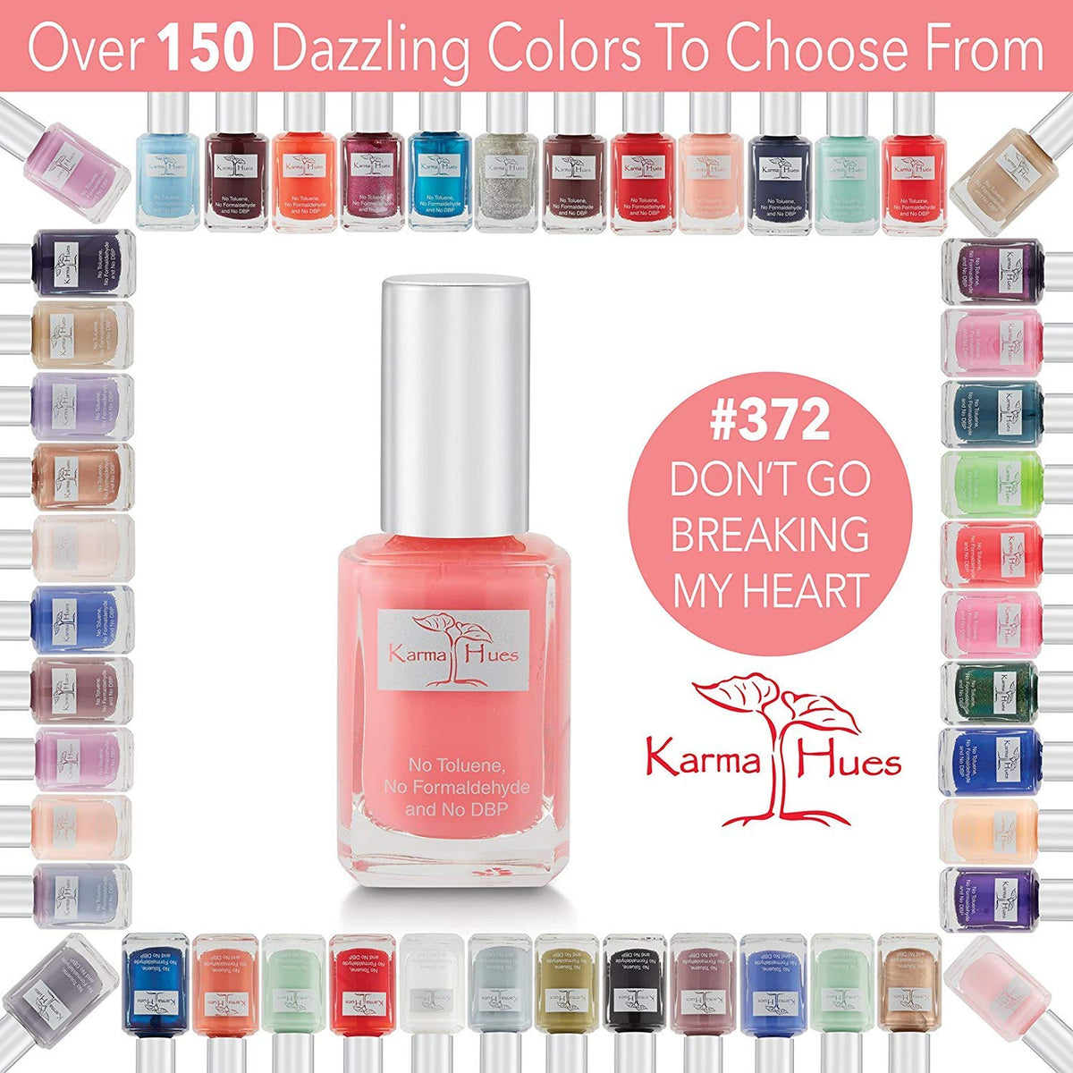 Karma Naturals Nail Polish – Non-Toxic, Vegan & Cruelty-Free (Don't Go Breaking My Heart, 0.43 fl